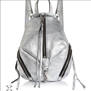 Rebekah Minkoff Julian Backpack Metallic Silver
